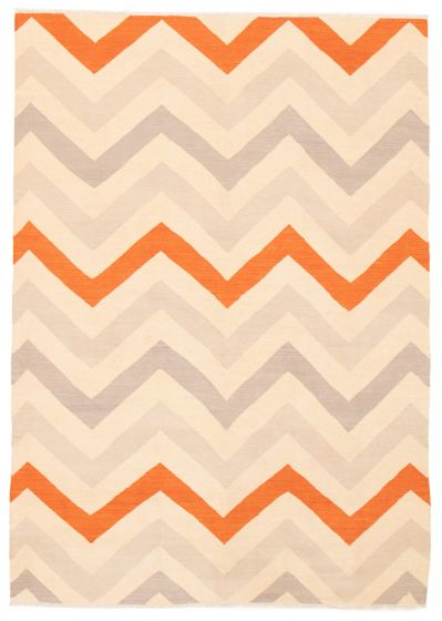 Turkish Ankara FW 5'8" x 8'3" Flat-Weave Wool Kilim 