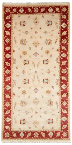 Indian Chobi Twisted 4'10" x 9'0" Hand-knotted Wool Rug 