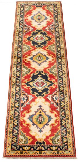 Afghan Finest Ghazni 2'8" x 10'2" Hand-knotted Wool Rug 