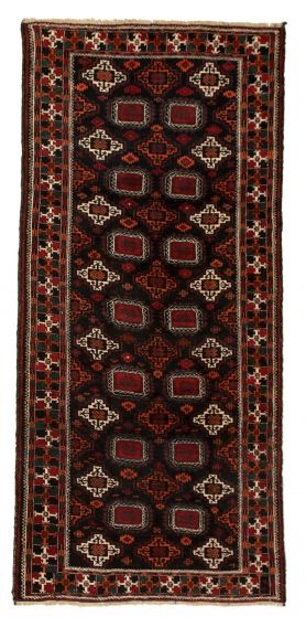 Persian Style 4'2" x 9'3" Hand-knotted Wool Rug 