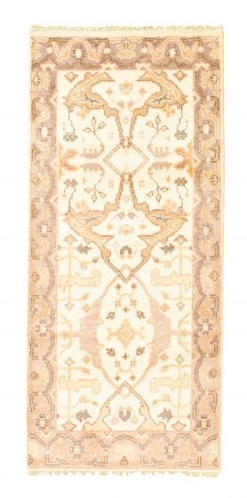 Indian Royal Oushak 2'7" x 5'11" Hand-knotted Wool Rug 