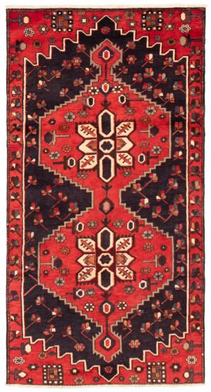 Persian Style 4'9" x 9'1" Hand-knotted Wool Rug 
