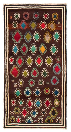 Persian Style Kashkuli Gabbeh 3'3" x 6'7" Hand-knotted Wool Rug 