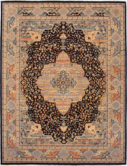 Indian Beaumont 9'2" x 11'11" Hand-knotted Wool Rug 