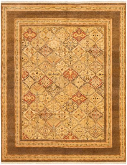 Pakistani Peshawar Oushak 7'10" x 9'9" Hand-knotted Wool Rug 