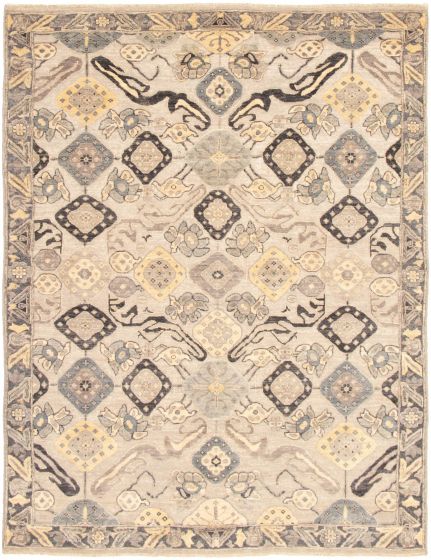 Pakistani Lahore Finest Collection 7'11" x 10'3" Hand-knotted Wool Rug 