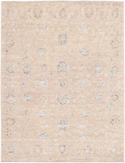 Pakistani Lahore Finest Collection 7'10" x 10'2" Hand-knotted Silk, Wool Rug 