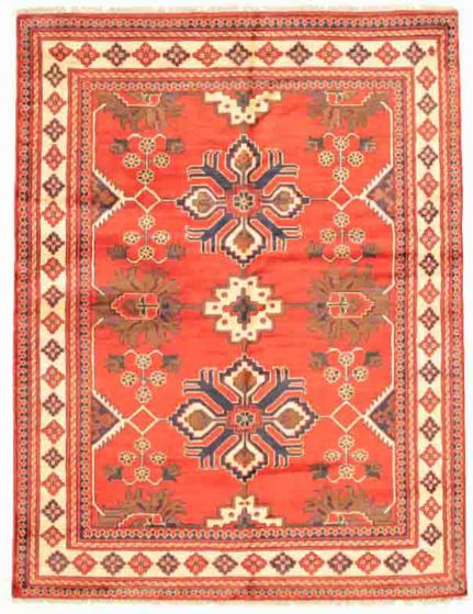 Afghan Finest Kargahi 5'0" x 6'7" Hand-knotted Wool Rug 