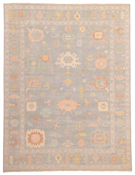 Tapis oushak moderne 8'11" x 11'9" en laine