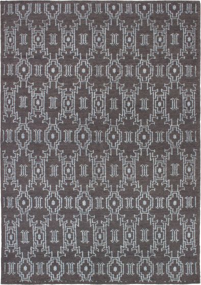 Indian La Seda 5'4" x 7'5" Hand-knotted Wool & Silk Rug 