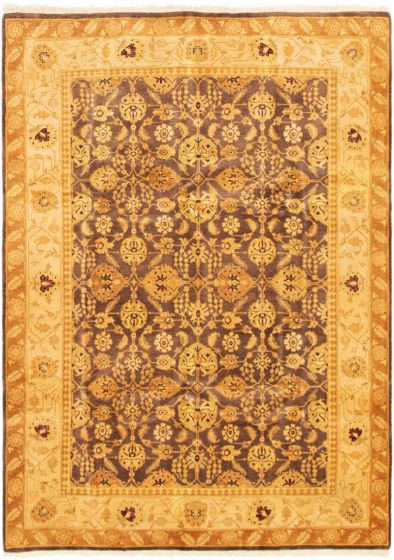Pakistani Peshawar Oushak 6'2" x 8'8" Hand-knotted Wool Rug 