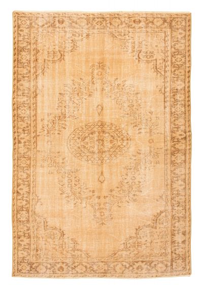 Turkish Antalya Vintage 6'1" x 9'1" Hand-knotted Wool Rug 