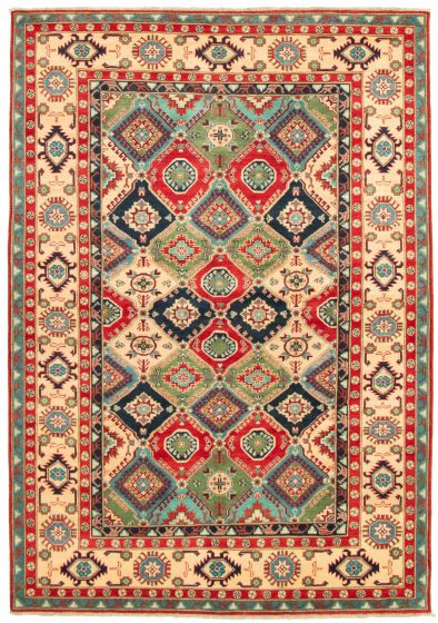 Afghan Finest Ghazni 7'0" x 9'11" Hand-knotted Wool Rug 