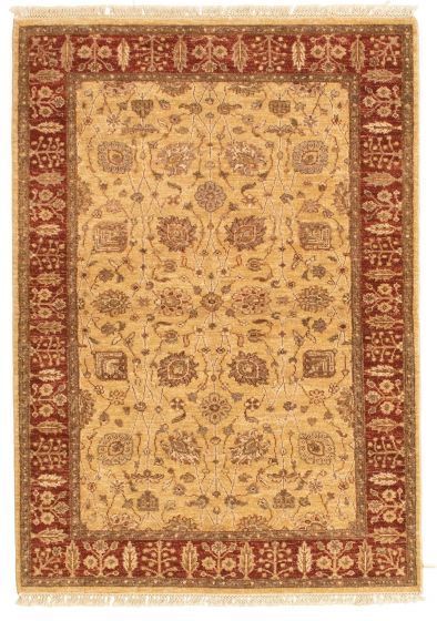 Indian Chobi Twisted 4'1" x 6'1" Hand-knotted Wool Rug 
