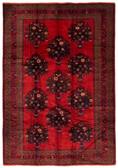 Afghan Rizbaft 6'10" x 9'10" Hand-knotted Wool Rug 
