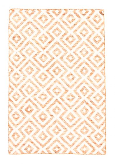 Indian Marrakech 4'0" x 5'10" Flat-Weave Wool Kilim 