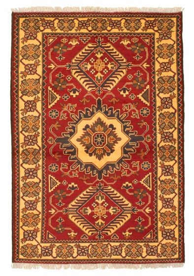 Afghan Finest Kargahi 4'0" x 6'0" Hand-knotted Wool Rug 