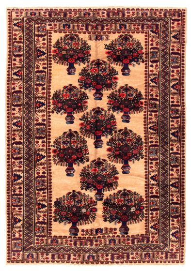 Afghan Rizbaft 6'10" x 9'10" Hand-knotted Wool Rug 