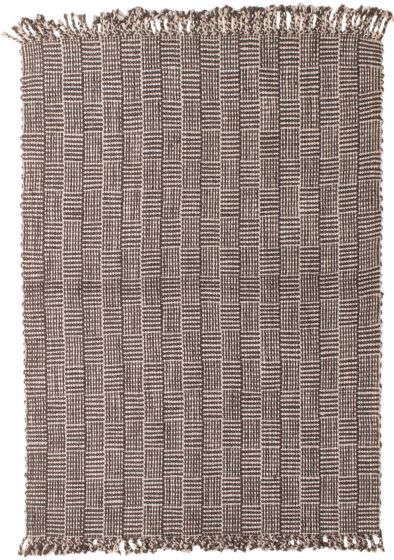 Indian Sienna 5'3" x 7'5" Hand Tufted Wool Rug 