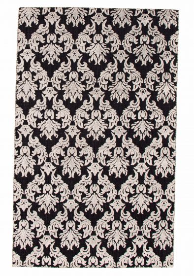Indian Galleria 5'0" x 7'11" Hand Loomed Viscose & Wool Rug 