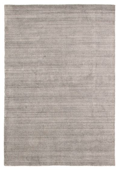 Indian Silk Shadow 5'3" x 7'8" Hand Loomed Wool Rug 