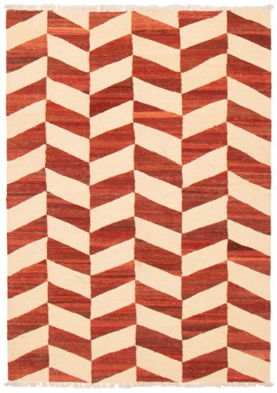 Turkish Ankara FW 4'2" x 5'10" Flat-Weave Wool Kilim 