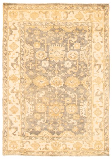 Indian Royal Oushak 6'3" x 8'10" Hand-knotted Wool Rug 