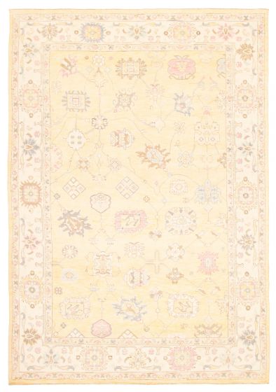 Pakistani Modern Oushak 9'11" x 14'1" Hand-knotted Wool Rug 