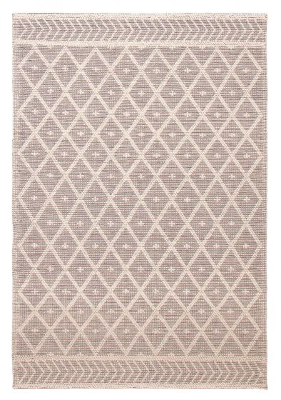 Indian Sienna 5'10" x 8'7" Braid weave Wool Rug 
