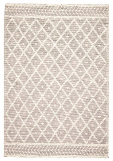 Indian Sienna 6'0" x 8'11" Braid weave Wool Rug 