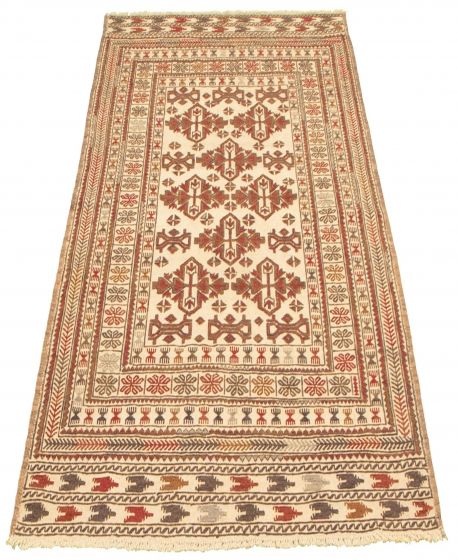Turkish Shiravan SMK 3'11" x 6'2" Flat-Weave Wool Kilim 