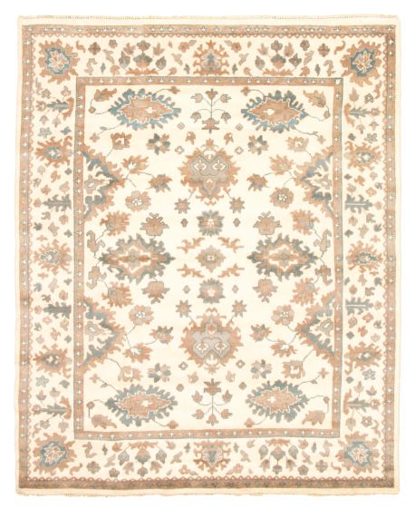 Indian Royal Oushak 8'0" x 9'9" Hand-knotted Wool Rug 