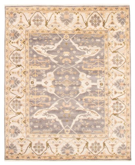 Indian Royal Oushak 8'2" x 9'10" Hand-knotted Wool Rug 