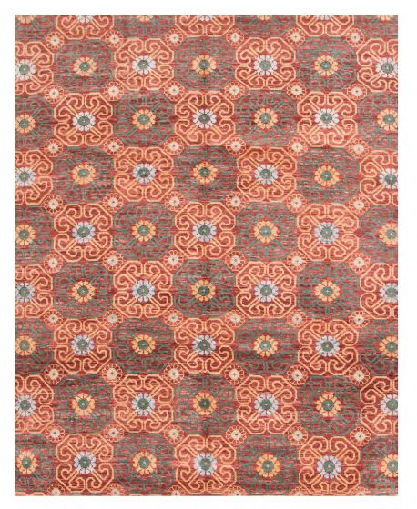 Indian Mystique 8'1" x 10'0" Hand-knotted Wool Rug 
