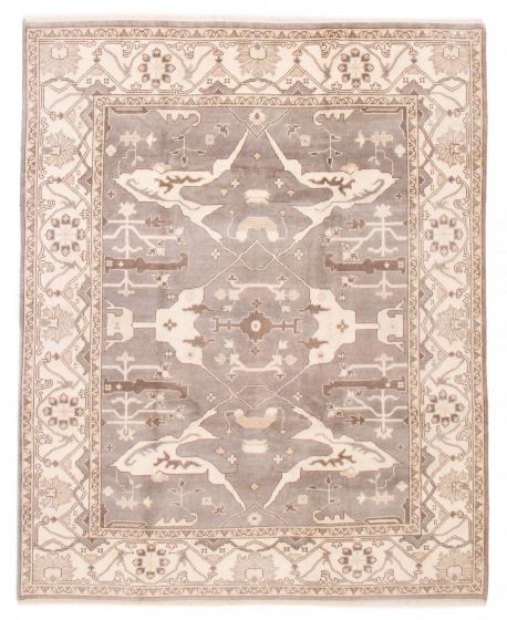 Indian Royal Oushak 8'2" x 9'10" Hand-knotted Wool Rug 