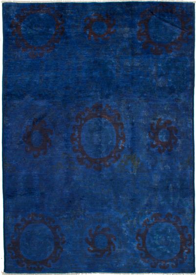 Indian Vibrance 8'10" x 12'5" Hand-knotted Wool Blue Rug