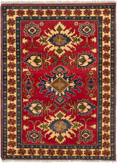 Afghan Finest Kargahi 4'11" x 6'7" Hand-knotted Wool Rug 