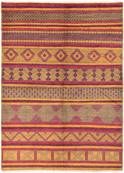 Indian Shalimar 6'4" x 8'9" Hand-knotted Wool Rug 
