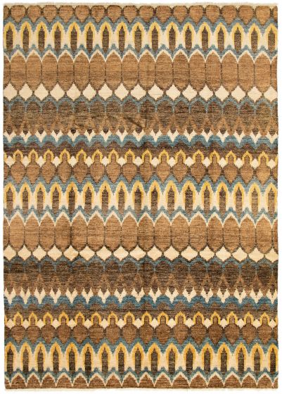 Indian Shalimar 8'10" x 12'1" Hand-knotted Wool Rug 