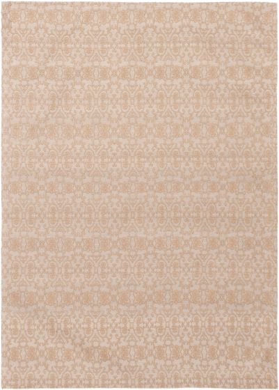Indian Collage 4'9" x 6'9" Handmade Chenille Rug 