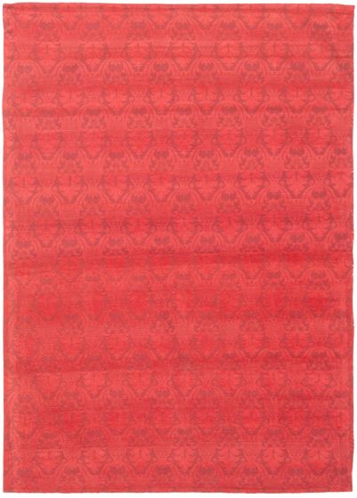 Indian Collage 4'9" x 6'9" Handmade Chenille Rug 