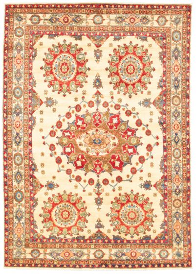 Afghan Finest Ghazni 6'10" x 9'9" Hand-knotted Wool Rug 