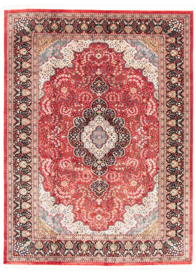 Indian Kashmir 9'1" x 12'4" Hand-knotted Silk Rug 