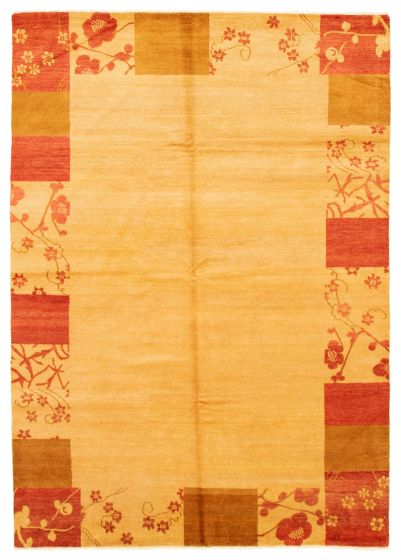 Pakistani Peshawar Ziegler 7'1" x 10'1" Hand-knotted Wool Rug 