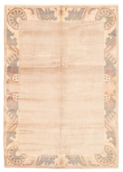 Nepal Aurora 6'8" x 9'8" Hand-knotted Wool Rug 