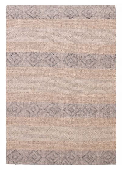 Indian Sienna 6'2" x 9'1" Braid weave Wool Rug 