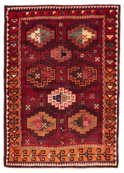 Persian Style 4'8" x 6'6" Hand-knotted Wool Rug 