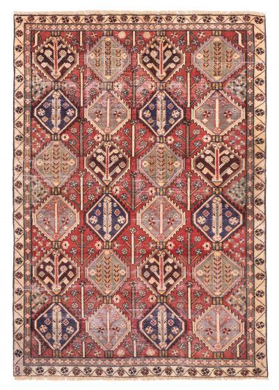 Persian Style 4'6" x 6'8" Hand-knotted Wool Rug 