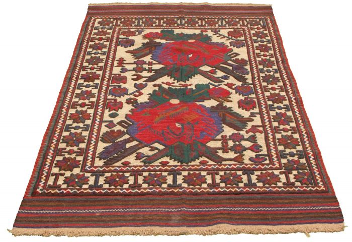 Afghan Tajik Caucasian 4'0" x 6'0" Hand-knotted Wool Rug 