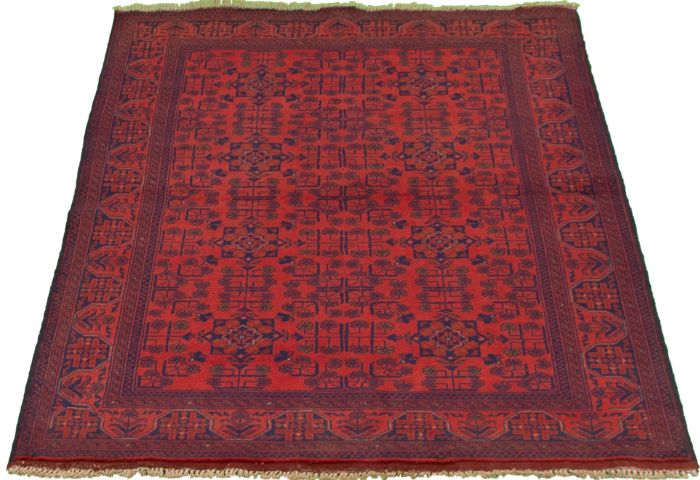 Afghan Finest Khal Mohammadi 4'2" x 6'3" Hand-knotted Wool Rug 